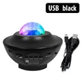 Colorful Starry Sky Galaxy Projector Nightlight Child Bluetooth Usb Music Player Star Night Light Romantic Projection Lamp Gifts(with Remote )